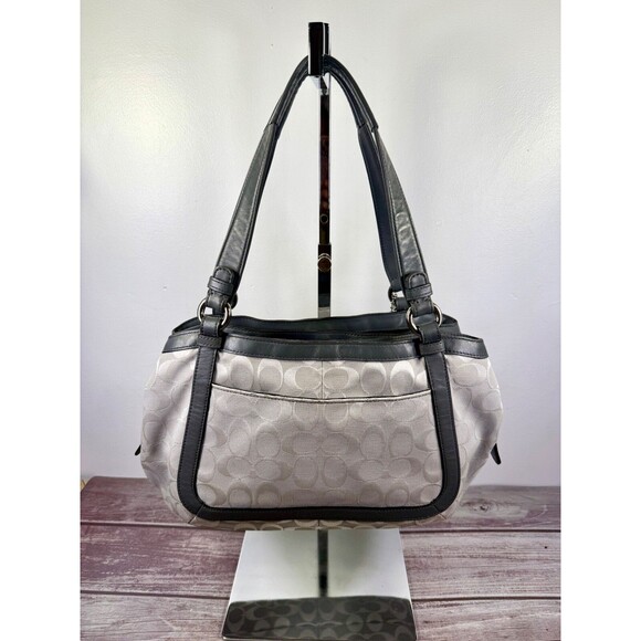 Coach signature gallery tote grey and Black Shoulder Bag - Picture 3 of 16